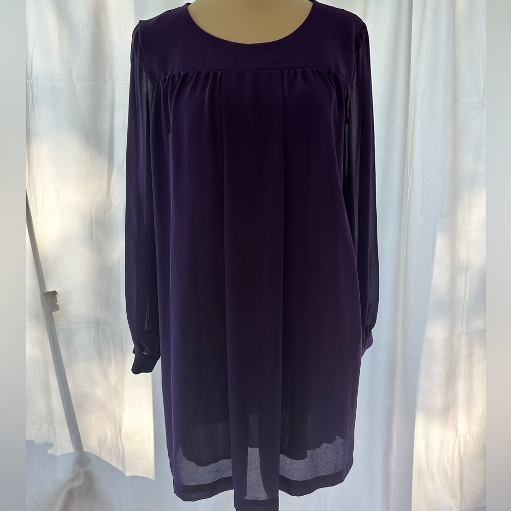 Long sleeve Purple Dress